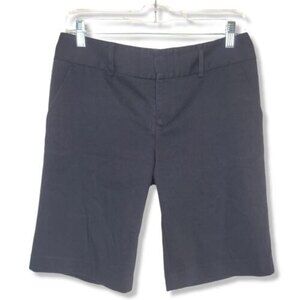 Alice + Olivia Employed Bermuda Shorts Womens Size 6 Black Stretch 11" Casual